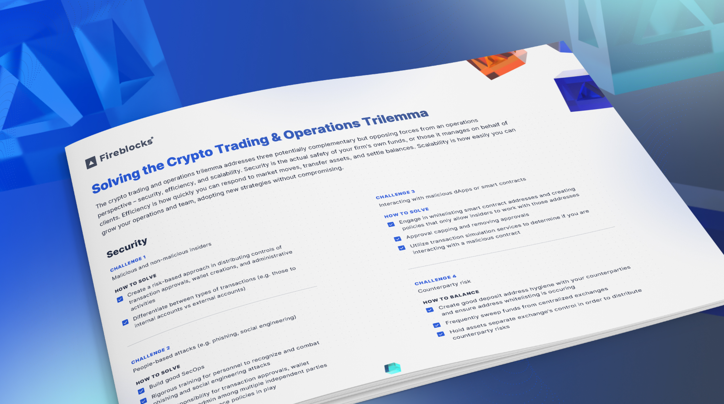 Solving the Crypto Trading and Operations Trilemma | Fireblocks