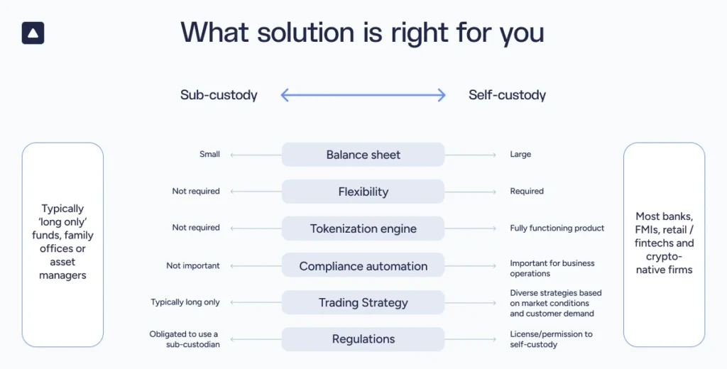 trategic Fork Diagram: Direct vs. Sub-Custody
